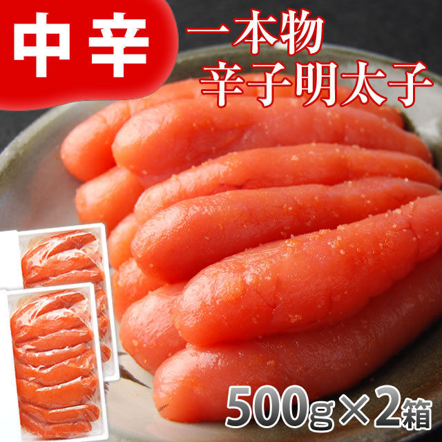 中辛一本物辛子明太子500g×2