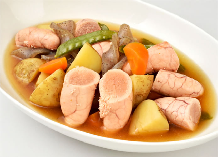 博多ふくいちの辛子明太子とジャガ芋の家庭煮